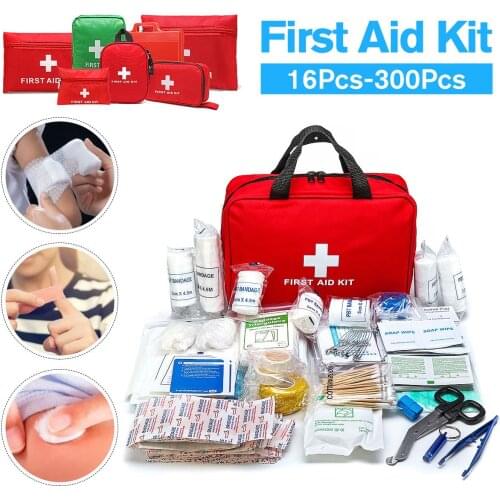 Portable Medium Empty Household Multi-Layer First Aid Kit Pouch Outdoor Car Bag First Aid Bag 16/39/46/51/79/121/180/300PCS