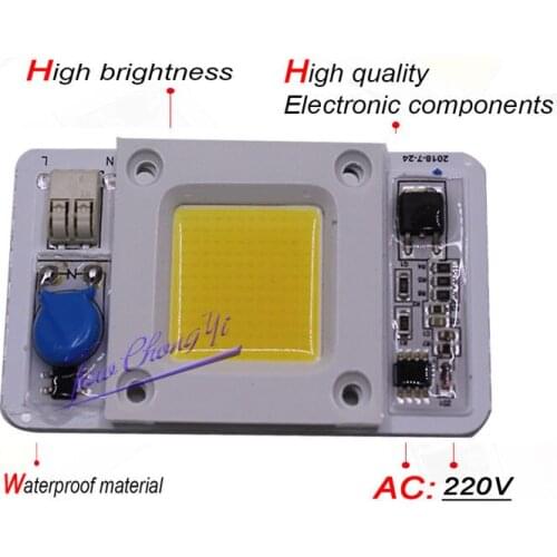 50W Cool white 6000K LED light Engine 220VAC built-in driver High Power COB led NEW 1pcs