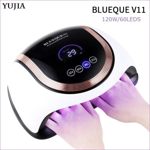 High Power 168/180W UV Nail Dryer With 60LEDS Automatic Induction Ultraviolet Four Gears Timer 30/60/90/120s Manicure Tool