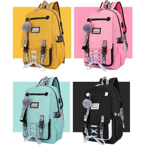 Large school bags for teenage girls usb with lock Anti theft backpack women Book bag big High School bag youth Leisure College