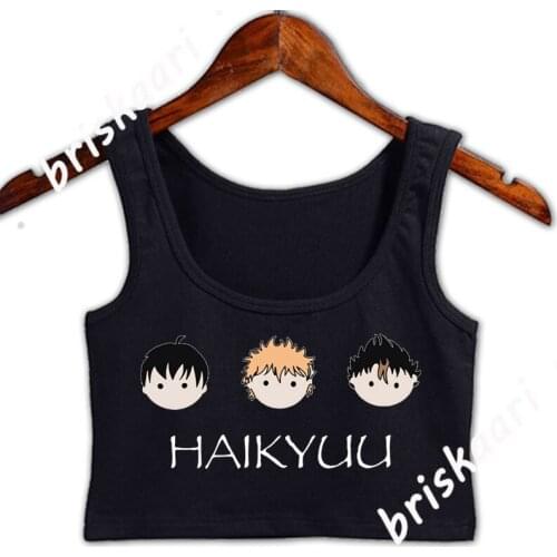 Volleyball Manga Anime Crop Top Size S-3xl Sexy Summer Style Kawaii Top Graphic Girl Custom Female Vest
