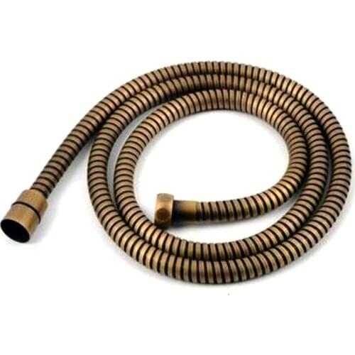 1.5m Stainless Steel Antique Brass Shower Hose Replacement Hand Spray Pipe