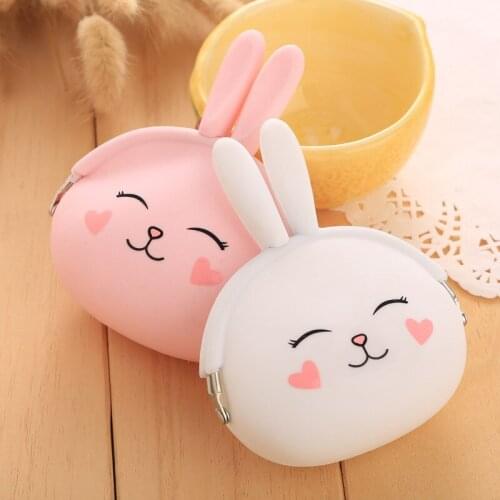 1pc rabbit Coin Purse cartoon purse cartoon cartoon cartoon shape fluffy clutch lovely purse coin holder Girl Gift