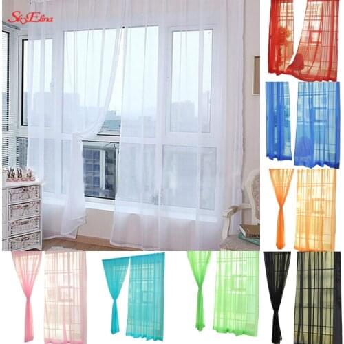 100*200/270cm Europe White Yarn Window Tulle Curtains For Living Room Modern Window Treatments Curtain wedding decoration 5z