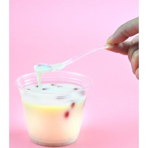 100pcs High quality disposable pudding cup with lid 266ml yogurt jelly salad fruit cheese takeaway packaging cups with covers