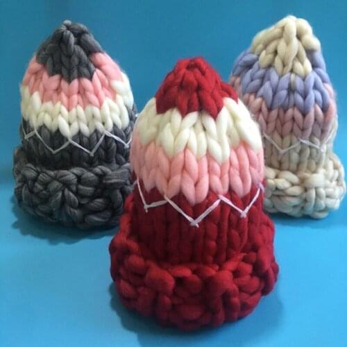 1000g/4pcs 4cs/lot wholesale Hot Sale Super Thick Woolen Chunky Yarn Bulky Roving Big Hand Knitting Yarn for Blanket
