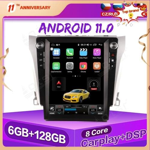 128G Android11 Car GPS Navigation For Toyota Camry 2013-2017 Auto Stereo Multimedia Radio Video Player Carplay Tape Headunit DSP