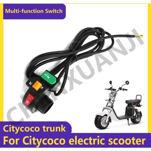 Three-in-one Switch For Citycoco Electric Scooter Handle Switch Turn Light Horn Head Light Control Switch Multi-function switch