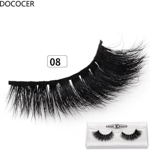 Eyelashes 3D Real Mink Eyelashes Natural Long False Eyelashes 100% Hand Made False Lashes Eye Extension Long lasting C8
