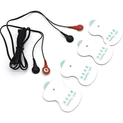 4 Pcs/Lot Stimulate Electrical Shock Therapy Gel Pads Electro Shock Full Body Massage Paste Pads With Cable Medical Sex Toys