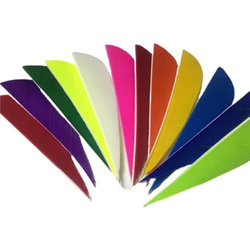 50pcs High Quality 3"inch Feath Water Drop Shape Archery Traditional Feather Arrow Fletching For Carbon Shaft Right Bow Arrow