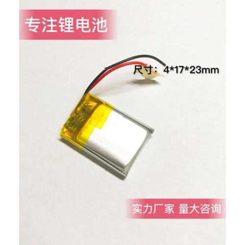 401623 401723 3.7v 160mAh 23mm*17mm*4mm Size Rechargeable Lithium Li-po Li-polymer Li Ion Battery Accumulator AKKU