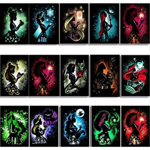 Diamond Painting Cartoon Princess Magic Dream Rhinestones Diamond Mosaic Full Display Home Decor Diamond Embroidery B147