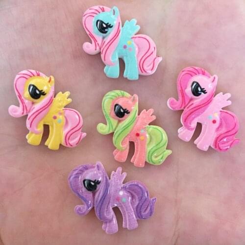 New 20PCS Hand-painted Resin Personality Horse Flatback Stone Children Scrapbook W11*2