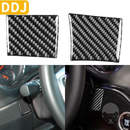 For Dodge Charger 2011-2014 Stickers LD SXT SRT8 Carbon Fiber Left Right Steering Wheel Trim Cover Interior Car Accessories