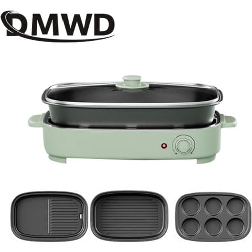 DMWD Electric Crepe Maker Pie Pancake Baking Machine Non-stick Egg Cooker Stove Steak Eggs Omelet Frying Pan Breakfast Grill EU