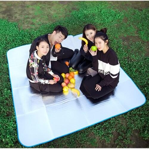 Double Aluminum Foldable Sleeping Mat Pad Waterproof Foil EVA Outdoor Picnic Camping Sleeping mattress Climb Hexagon Blanket