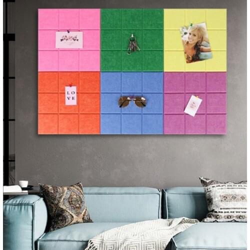 1 Pcs 30*30cm Nordic Style Felt Background Letter Panel Photo Wall Household Message Display Home Wall Decoration