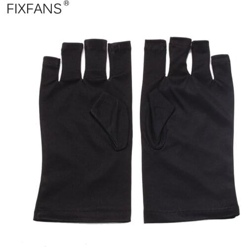 FIXFANS 1 Pair Nails UV Shield Gloves Anti UV Glove for Gel Manicure Nail Art Dryer Tools Protect Hands from UV Light