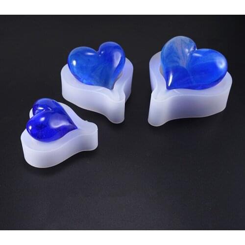 1pcs Heart Shapes Epoxy Silicone Mold Candy Chocolate Fondant Biscuit Paste Cookie Mold Cake Decoration Jewelry Tools