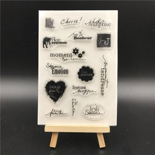 French Transparent Clear Silicone Stamp/Seal for DIY scrapbooking/photo album Decorative clear stamp sheets A767