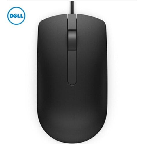 Dell MS116 Mouse Cable Computer Desktop Office Laptop Home Mouses Black With USB