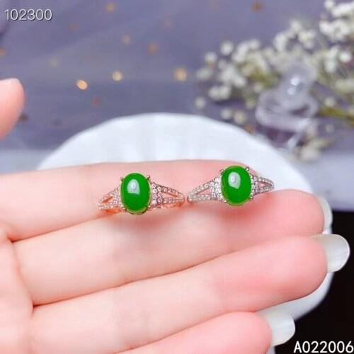 KJJEAXCMY fine jewelry 925 sterling silver inlaid natural Jasper ring new female jade gemstone ring classic support test