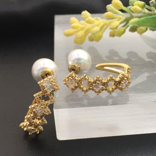 Lanyika Fashion Jewelry Distinctive Elegant Simpleness Rhombus Micro Plated Party Earrings Anniversary Daily Best Gift