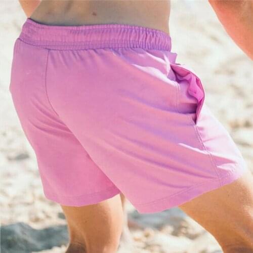 Summer Quick Dry Color-changing Beach Shorts Men Quick Dry Swimwear Board Shorts Boy Swimming Surfing Shorts Portable Shorts