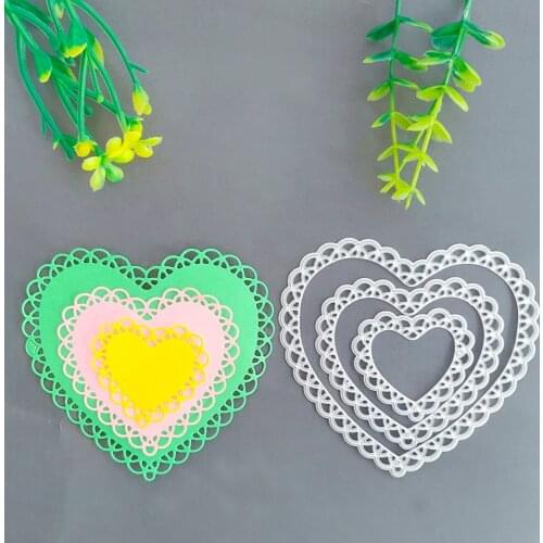 Love Heart Shaped Metal Cutting Dies for DIY Scrapbooking Album Paper Cards Decorative Crafts Embossing Die Cuts
