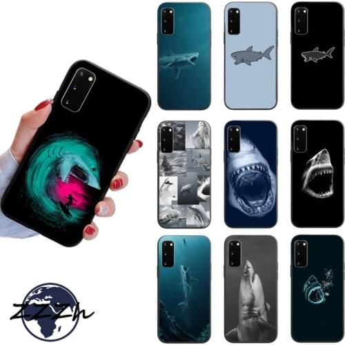 Matte Shark Featured Phone Case For Samsung Galaxy S21 S30 S20 Ultra S10 Lite 2020 S9 S8 Plus S7 S6 S10 5G Edge Cover