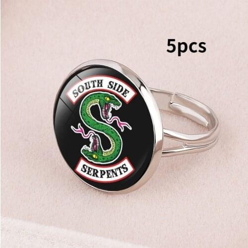American TV Sitcom Riverdale Fashion gem Ring glass stainless steel rings for women whole sale rings for Unisex Props