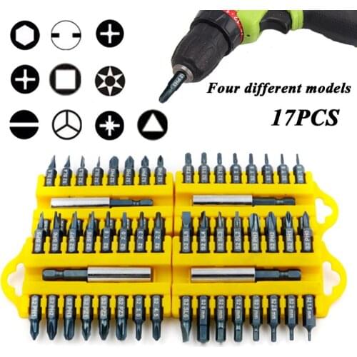 17pcs Security Tamper Proof Torx Hex Star Bit Set Magnetic Holder Screwdriver Bits Torx Hex Star Precision Screwdrivers Bit