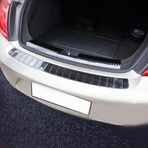 Stainless Steel Car Inner Outer Rear Bumper Protector Plate Cover Trunk Door Sill Trim for Volkswagen Beetle 2013 - 2018