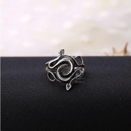 New Movie Natural Born Killers 925 Sterling Silver Snake Ring Cosplay Jewelry Valentines Day Xmas Gifts Rings Costume Prop