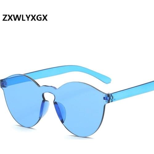 New Fashion Women Flat Sunglasses Luxury Brand Designer Sun glasses Eyewear Candy Color Mirror UV400 oculos de sol