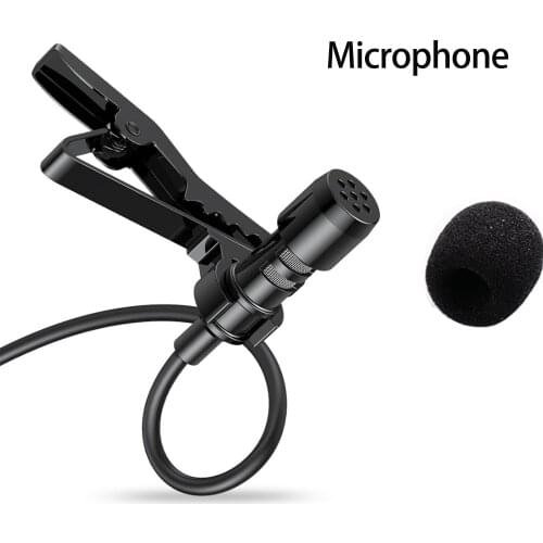 Pengyap Omnidirectional Metal Microphone 3.5mm Jack Lavalier Tie Clip Microphone Mini Audio Mic for Computer Laptop Mobile Phone