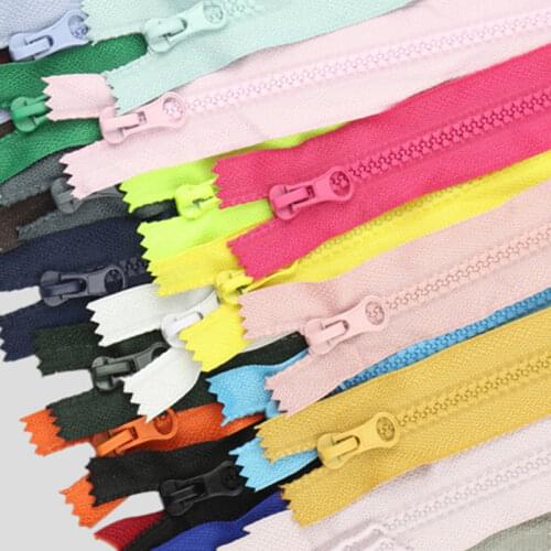 Meetee 2pcs 40-120cm 5# Resin Zipper Open-End Auto Lock Zip for Jacket DIY Garment Sewing Zips Bag Coat Service Zippers ZA178