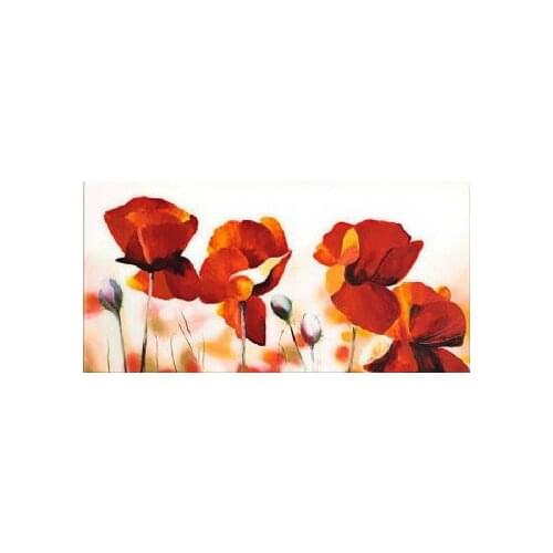 Hand Painted Oil Painting Brighten Poppies-Floral Oil Painting Wall Art-Modern Oil Painting On Canvas Art Wall Decor