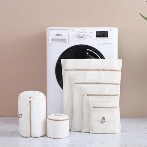 6 Size Polyester Mesh Laundry Bag Home Use Polyester Washing Net Bag For Underwear Sock Washing Machine Clothes Bra Bags