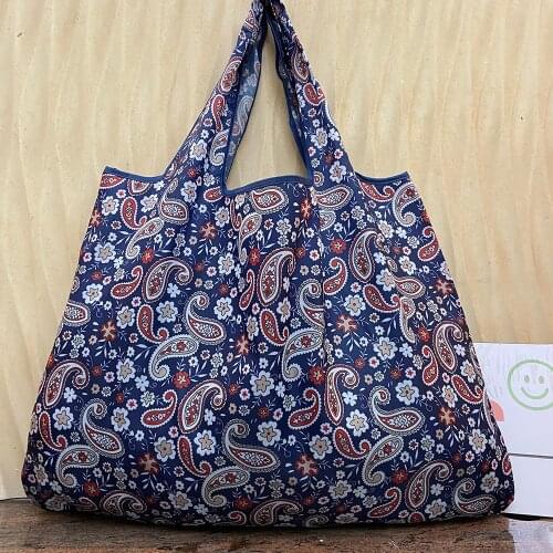 Reusable foldable shopping bag tear proof large handbag environmental protection bag travel shoulder bag womens storage bag