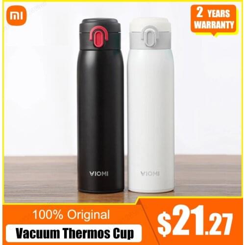 Xiaomi Mi Mijia VIOMI Stainless Steel Vacuum Thermos mi Cup 24 Hours Flask Water Smart Bottle Thermos Single Hand ON