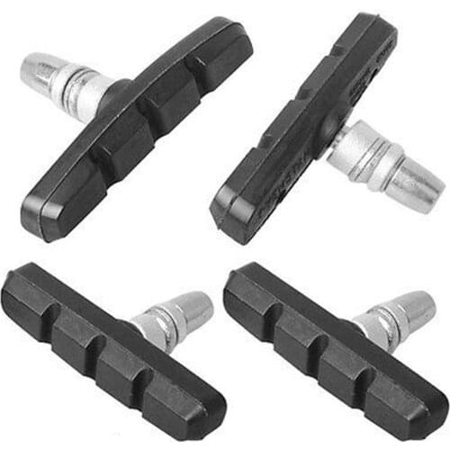 4pcs/set Bicycle V-brake Shoes Pads Block Durable Rubber MTB Mountain Bike Brake Anti-resistance Cycling Repairments Accessories