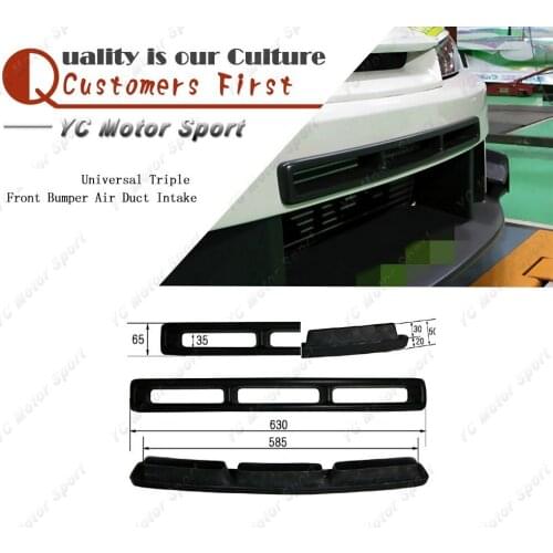 Carbon Fiber / FRP Fiber Glass URS Style Air Duct Intake Fit For Universal Triple Front Bumper Air Duct Intake