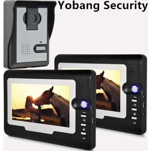 Yobang Security freeship 7 inch door bell Monitor Resolution Color Video Doorphone Waterproof Camera home Video intercom system