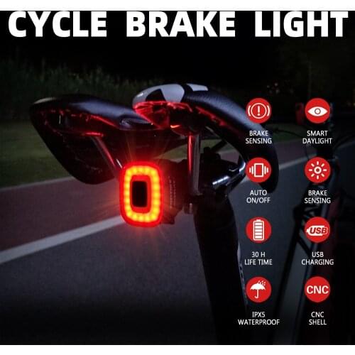 Enfitnix CubeLiteII Bicycle taillights Intelligent sensor Brake lights usb Road bike MTB CubeLite2 Rear taillights