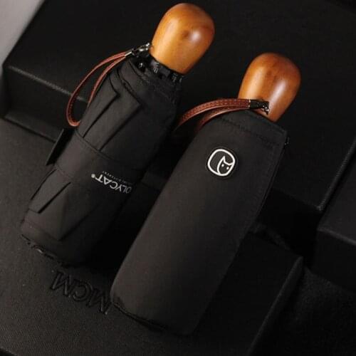 Mini Small Japanese Umbrella Rain Women Folding Small Wooden Handle Pocket Umbrellas Windproof Umbrella Men Parasol Paraguas Y6S