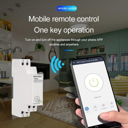1 Phase WIFI Energy Meter w Timer Switch APP Remote Control 100-240VAC 110V 220V GXMA