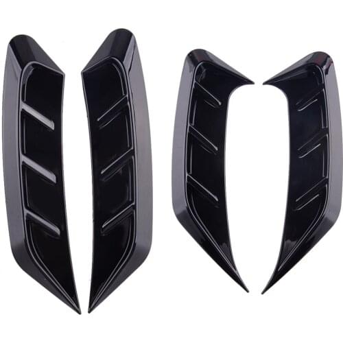1 Set Car Rear&Front Headlight Side Eyebrows Frames Trims Decor ABS Black Fit For Audi A4 B9 2020