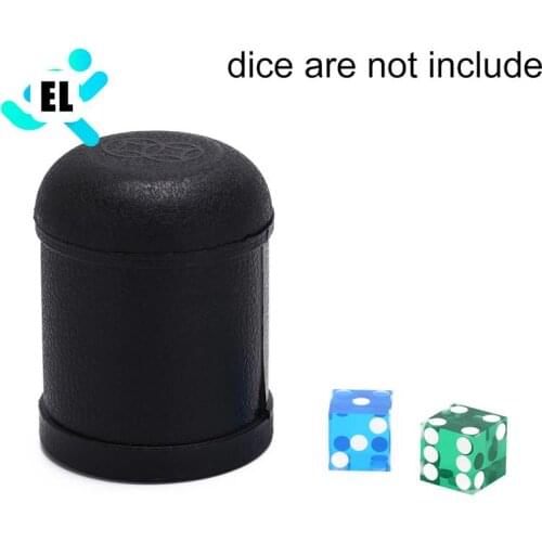 1Pc Black Plastic Dice Cup Casino Party Game Toy Kit for Game